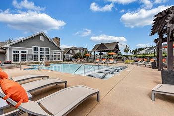 The resort style swimming pool at our apartments